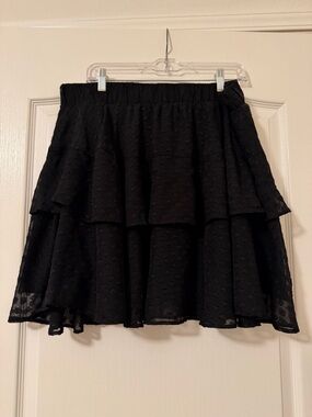 Torrid  Black Tiered hearts Circle Skirt